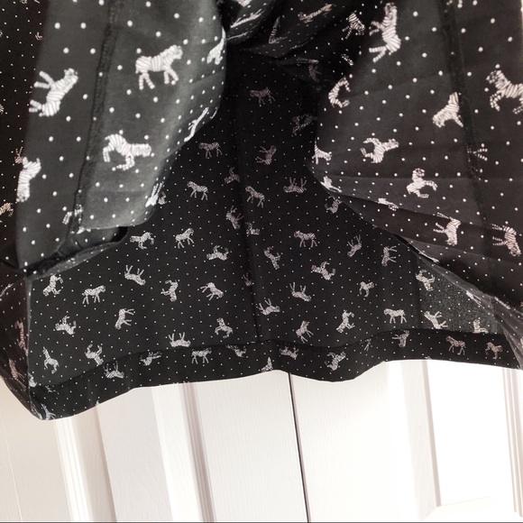 Joe Fresh Black & White Polka Dot Zebra Print Skirt 10 - Picture 10 of 16